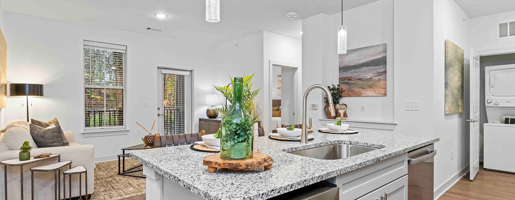 kitchen with island and sink